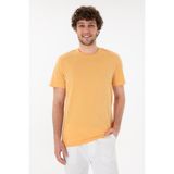 U.S. Polo Assn. Erkek Regular Fit Bisiklet Yaka Turuncu Basic Tişört 50305928-VR202 - Kavun - XL