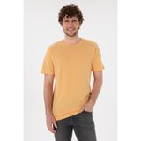 U.S. Polo Assn. Erkek Regular Fit Bisiklet Yaka Turuncu Basic Tişört 50305985-VR202 - Kavun - XL
