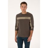 U.S. Polo Assn. Erkek Regular Fit Bisiklet Yaka Vizon Sweatshirt 50316354-VR052 - Vizon1 - XL
