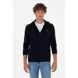 U.S. Polo Assn. Erkek Regular Fit Fermuarlı Kapüşonlu Lacivert Örme Hırka 50313748-VR033