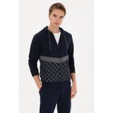 U.S. Polo Assn. Erkek Regular Fit Fermuarlı Kapüşonlu Lacivert Örme Hırka 50315668-VR033