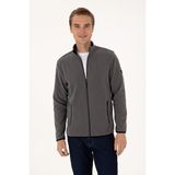 U.S. Polo Assn. Erkek Regular Fit Gri Polar Örme Hırka 50313779-VR024 - Gri-006 - XL