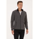 U.S. Polo Assn. Erkek Regular Fit Gri Polar Örme Hırka 50313779-VR024 - Gri-006
