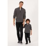 U.S. Polo Assn. Erkek Regular Fit Gri Polar Yarım Fermuarlı Basic Sweatshirt 50313777-VR024 - Gri - 006