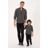 U.S. Polo Assn. Erkek Regular Fit Gri Polar Yarım Fermuarlı Basic Sweatshirt 50313777-VR024