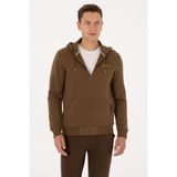 U.S. Polo Assn. Erkek Regular Fit Haki Şardonlu Örme Hırka 50313755-VR027 - Haki-289 - XL