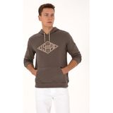 U.S. Polo Assn. Erkek Regular Fit Kapüşonlu Vizon Sweatshirt 50308129-VR052 - Vizon1