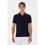 U.S. Polo Assn. Erkek Regular Fit Lacivert Düğmeli Triko Tişört 50306455-VR033 - XL