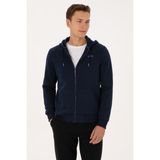 U.S. Polo Assn. Erkek Regular Fit Lacivert Şardonlu Örme Hırka 50313755-VR033 - 3XL
