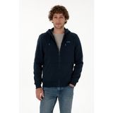 U.S. Polo Assn. Erkek Regular Fit Lacivert Şardonlu Örme Hırka 50313755-VR033