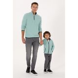 U.S. Polo Assn. Erkek Regular Fit Mint Polar Yarım Fermuarlı Basic Sweatshirt 50313777-VR090 - XL