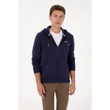 U.S. Polo Assn. Erkek Regular Fit Mürdüm Şardonlu Örme Hırka 50313755-VR074 - 4XL