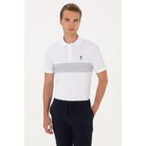 U.S. Polo Assn. Erkek Regular Fit Polo Yaka Açık Pembe Tişört 50306852-VR013 - Beyaz - 2XL