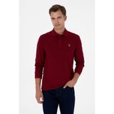 U.S. Polo Assn. Erkek Regular Fit Polo Yaka Bordo Basic Sweatshirt 50313772-VR014