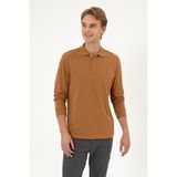 U.S. Polo Assn. Erkek Regular Fit Polo Yaka Camel Basic Sweatshirt 50313772-VR233 - XL - Bisküvi