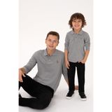 U.S. Polo Assn. Erkek Regular Fit Polo Yaka Grı Melanj Basic Sweatshirt 50313772-VR086