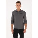 U.S. Polo Assn. Erkek Regular Fit Polo Yaka Gri Sweatshirt 50315454-VR024