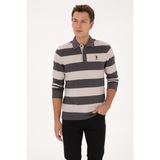 U.S. Polo Assn. Erkek Regular Fit Polo Yaka Gri Sweatshirt 50316467-VR024