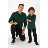 U.S. Polo Assn. Erkek Regular Fit Polo Yaka Koyu Yeşil Basic Sweatshirt 50313772-VR079 - 3XL