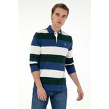 U.S. Polo Assn. Erkek Regular Fit Polo Yaka Koyu Yeşil Sweatshirt 50293428-VR079 - 2XL