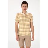 U.S. Polo Assn. Erkek Regular Fit Polo Yaka Krem Desenli Tişört 50299672-vr071