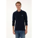 U.S. Polo Assn. Erkek Regular Fit Polo Yaka Lacivert Basic Sweatshirt 50307757-VR033