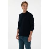 U.S. Polo Assn. Erkek Regular Fit Polo Yaka Lacivert Basic Sweatshirt 50315941-VR033