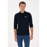 U.S. Polo Assn. Erkek Regular Fit Polo Yaka Lacivert Sweatshirt 50315454-VR033 - XL