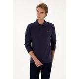 U.S. Polo Assn. Erkek Regular Fit Polo Yaka Mürdüm Basic Sweatshirt 50313772-VR074 - 2XL