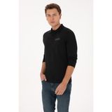 U.S. Polo Assn. Erkek Regular Fit Polo Yaka Siyah Sweatshirt 50315454-VR046 - M