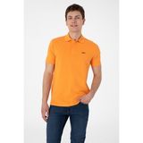 U.S. Polo Assn. Erkek Regular Fit Polo Yaka Turuncu Basic Tişört 50306007-VR051 - XS