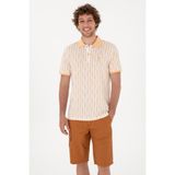 U.S. Polo Assn. Erkek Regular Fit Polo Yaka Turuncu Tişört 50299634-VR202 - Kavun - M