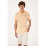 U.S. Polo Assn. Erkek Regular Fit Polo Yaka Turuncu Tişört 50306837-VR202 - Kavun