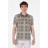U.S. Polo Assn. Erkek Regular Fit Polo Yaka Vizon Desenli Tişört 50299641-vr052