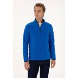 U.S. Polo Assn. Erkek Regular Fit Saks Polar Yarım Fermuarlı Basic Sweatshirt 50313777-VR032