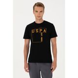 U.S. Polo Assn. Erkek Regular Fit Siyah Bisiklet Yaka Tişört 50306908-VR046 - M - Siyah-128