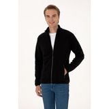 U.S. Polo Assn. Erkek Regular Fit Siyah Polar Örme Hırka 50313779-VR046 - Siyah-128 - XL