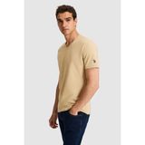 U.S. Polo Assn. Erkek Regular Fit V Yaka Bej Basic Tişört 50326944-VR011 - XS