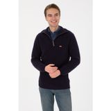 U.S. Polo Assn. Erkek Regular Fit Yarım Fermuarlı Lacivert Kazak 50317171-VR033