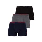 U.S. Polo Assn. Erkek Renkli 3'lü Boxer 80097 Rahat Paça Tipi Desenli İç Giyim