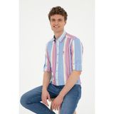 U.S. Polo Assn. Erkek Saks Uzun Kollu Gömlek 50283813-VR032 - Koyu Mavi