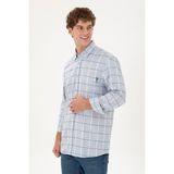 U.S. Polo Assn. Erkek Saks Uzun Kollu Gömlek 50290277-VR032 - Koyu Mavi