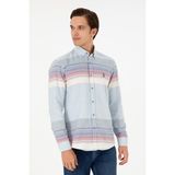 U.S. Polo Assn. Erkek Saks Uzun Kollu Gömlek 50291255-VR032 - Koyu Mavi