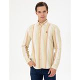 U.S. Polo Assn. Erkek Sarı Uzun Kollu Gömlek 50291241-VR094 - Koyu Sarı
