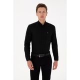 U.S. Polo Assn. Erkek Siyah Basic 50316723-VR046 Gömlek Slim Fit Trend Tasarım Kolsuz - Siyah-128 - XL