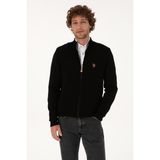 U.S. Polo Assn. Erkek Siyah Basic Triko Hırka 50307800-VR046 - Siyah-128 - M