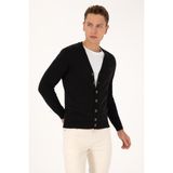U.S. Polo Assn. Erkek Siyah Basic Triko Hırka 50313702-VR046 - Siyah-128 - M
