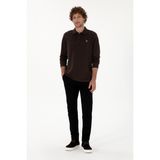 U.s. Polo Assn. Erkek Siyah Pantolon (Kanvas-Chino) 50316831-VR046 - Siyah-128 - 33 - 32
