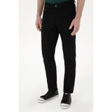 U.S. Polo Assn. Erkek Siyah Slim Fit Kanvas Pantolon 50309119-VR046 - 32