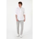 U.S. Polo Assn. Erkek Slim Fit Açık Gri Kanvas Pantolon 50300400-VR001